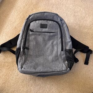 Matein Gray Laptop Backpack USB Charging Port Travel School Work Daypack EUC
